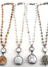 Boho Necklace, RH Amazonite, Crystal Green Natural Stone